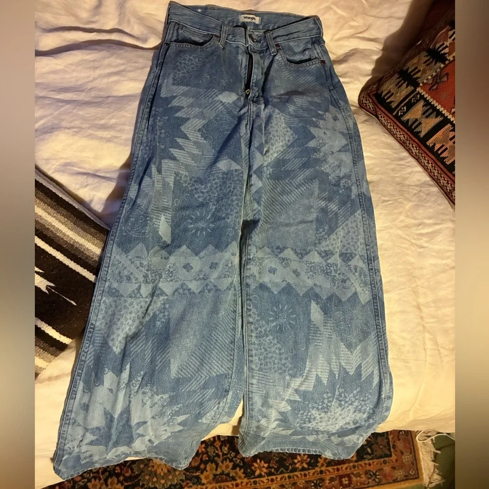 Wrangler Worldwide 661 Wide Leg Patchwork Jeans - Picture 4 of 5